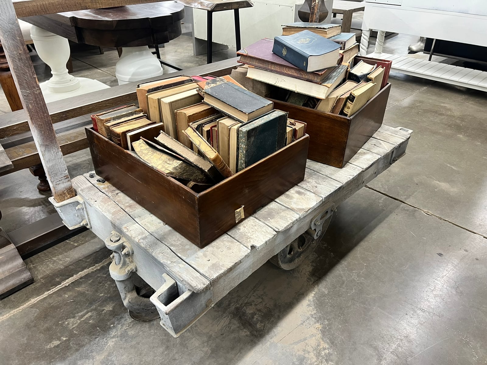 Antique Leather-Bound Book Lot