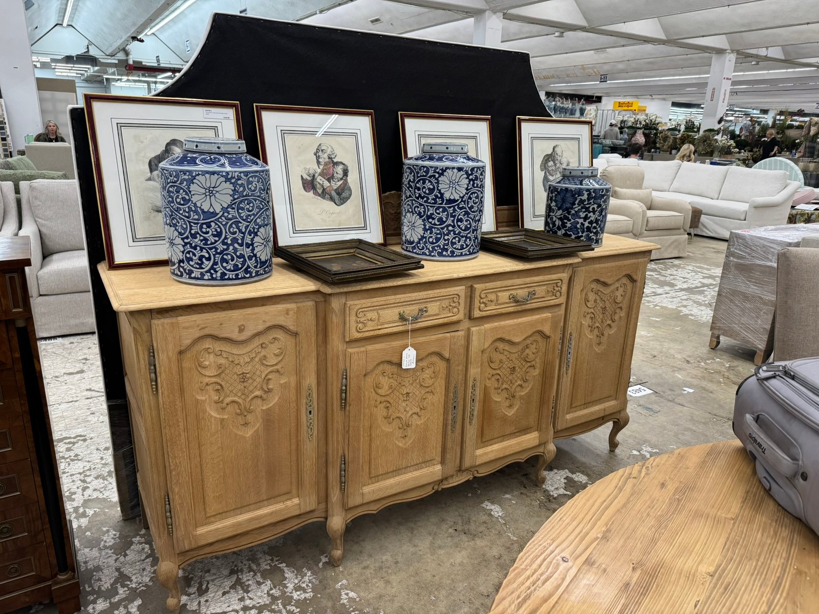 Carved Four-Door Sideboard