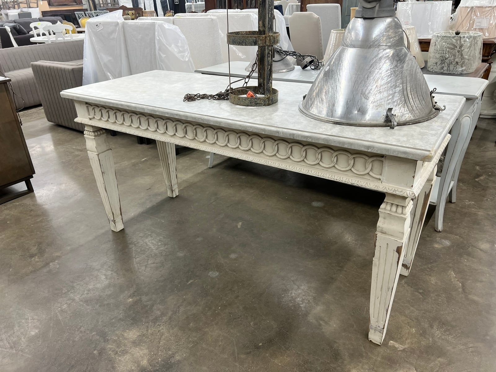 Gustavian Marble-Top Center Table