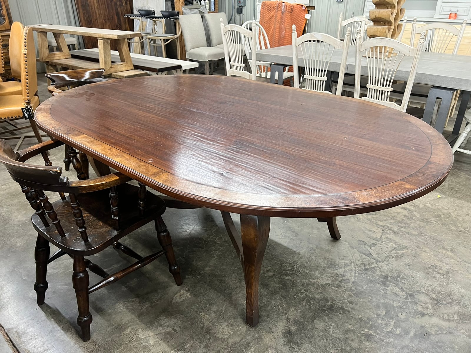 Oval Queen Anne Dining Table