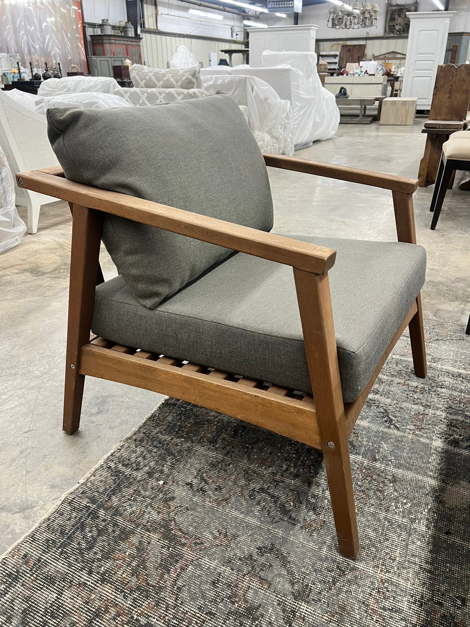 Wood-Frame Modern Lounge Chair